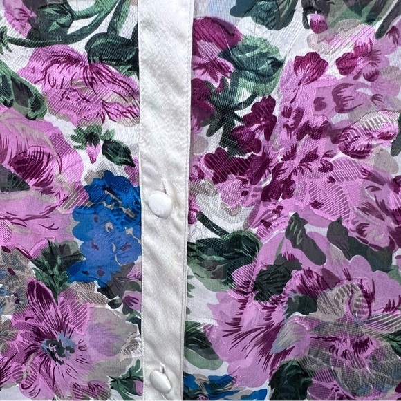 Victoria's Secret Gold Label Vintage Floral Shirt Dress Pajama Pink Size Small - Picture 6 of 15